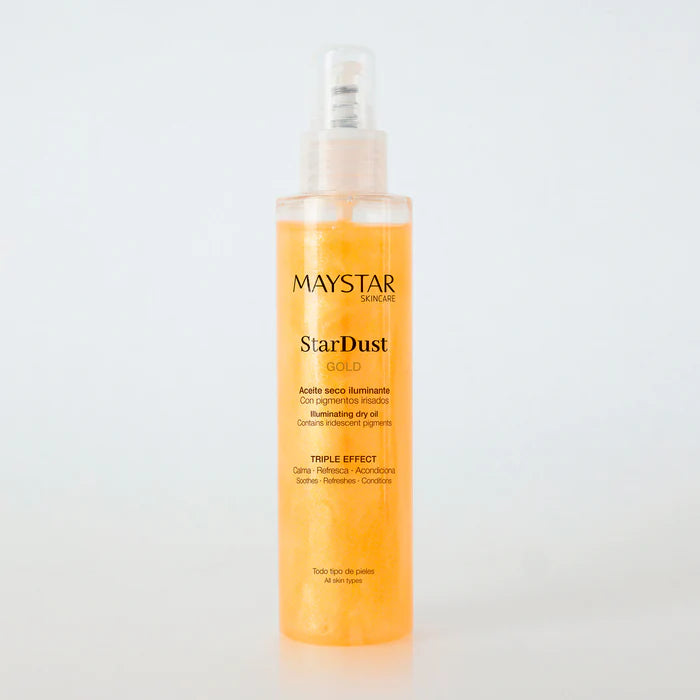 Maystar Stardust Gold Olio Secco Illuminante con pigmenti iridescenti Flacone 200 ml