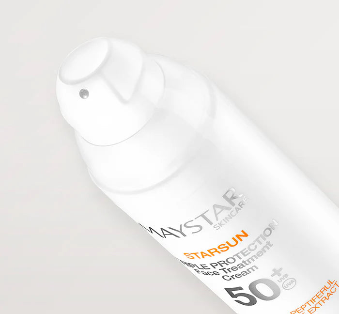 Maystar Starsun Crema Trattamento Viso SPF 50 + UVA & UVB Tripla Protezione Airless Emulsione 50 ml