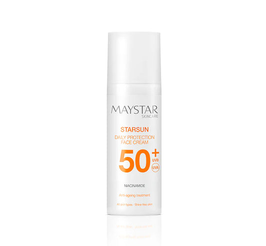 Maystar Starsun Protezione viso SPF 50+ Giornaliera UVA e UVB Airless Emulsione 50 ml