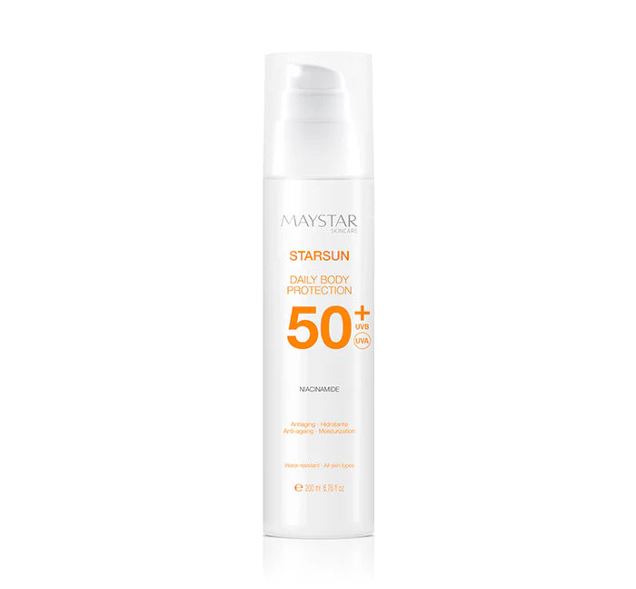 Maystar Starsun Protezione Giornaliera SPF 50+ per il Corpo Airless Emulsione 200 ml
