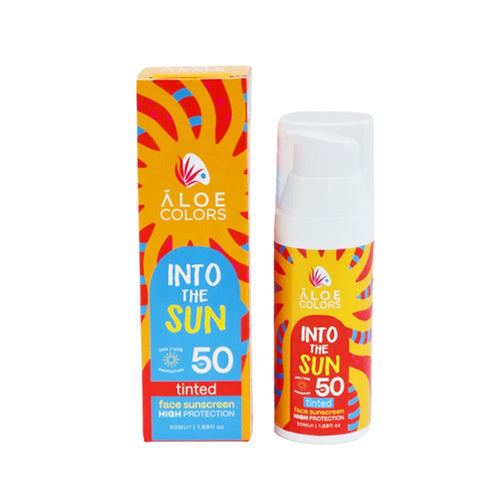 Aloe Colors INTO THE SUN Crema Solare Viso Colore SPF 50 Tinted Airless 50 ml