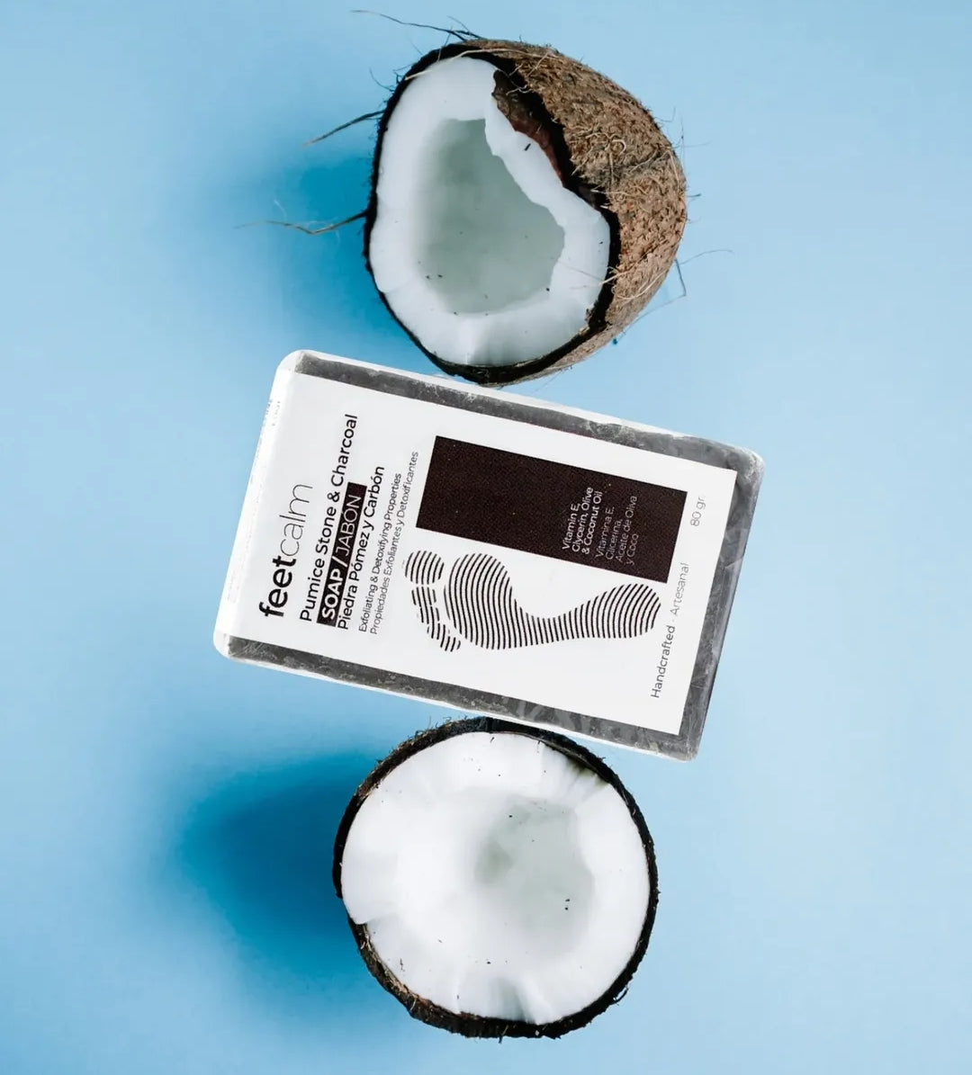 Feetcalm Sapone Pietra Pomice e Carbone 80 gr