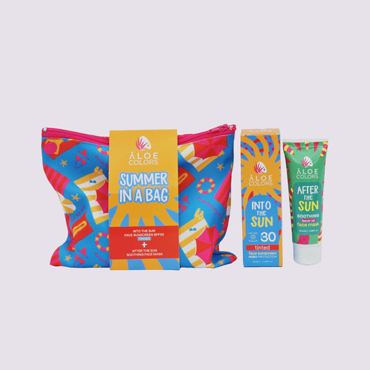 Aloe Colors BLUE Cosmetic Bag SPF 30 Tinted Kit