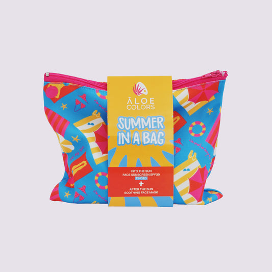 Aloe Colors BLUE Cosmetic Bag SPF 30 Tinted Kit