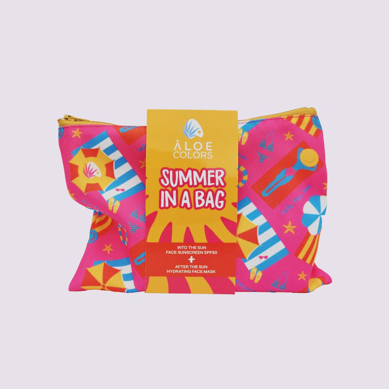 Aloe Colors PINK Cosmetic Bag Into The Sun SPF 50