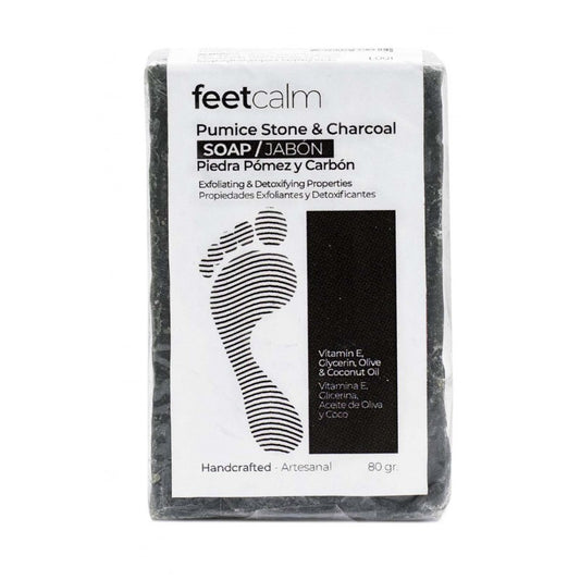 Feetcalm Sapone Pietra Pomice e Carbone 80 gr
