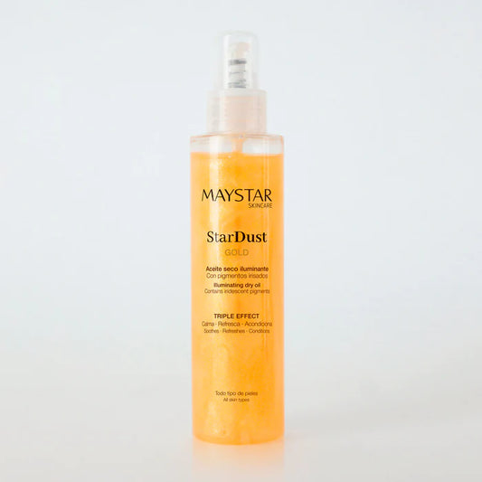Maystar Stardust Gold Olio Secco Illuminante con pigmenti iridescenti Flacone 200 ml